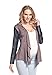Happy Mama Women's Maternity Waterfall Cardigan Shrug Jacket Blazer Wetlook 098p (Cappuccino, 16/18)