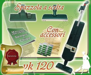 examen UTILISÉ GARANTIE ASPIRATEUR VORWERK FOLLETTO KOBOLD VK 120 GARANTI BALAI