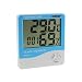Produktbild Digitales Hygrometer Thermometer mit Funkuhr OUNONA Innen Temperatur und Feuchtigkeit MAX MIN Messung Messgerät (Blau)