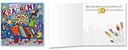 Sheepworld – Gruss & Co 90005 – Folding Card with Envelope, Pop, No. 5,. Leave 50 Birthday Grüsse