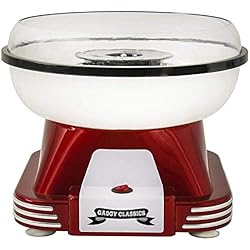 Gadgy ® Maquina de Algodon de Azucar | Retro Cotton Candy Machine | Usar Azúcar Regular de Caramelo Duro Sin Azúcar | 500W Rojo