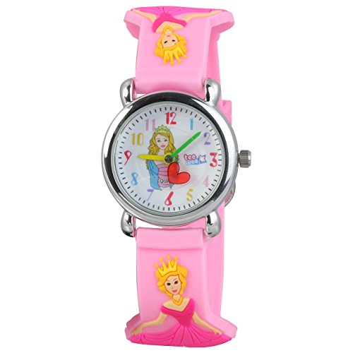 Teenie-Weenie Kinderuhr rosa Aschenbrdel 3D Kautschukband Kinder Uhren UW559A
