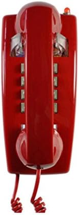 Retro Personality Phone wall-mounted Classic BathroomHotel Study Ring metal Ringtones Red Corded Telephone