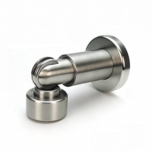 VIBORG Deluxe SUS304 Edelstahl Guss verstellbar Leistungsstark Boden oder Wandhalterung montiert Magnetverschluss Türkeil Türkeile Stopper Türstopper Satin Nickel gebürstet - 3