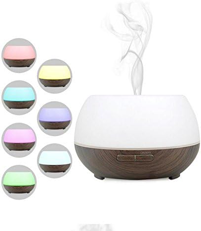 Air Purifier with 7 Colour LED Lights，Smart Aroma Diffuser APP Remote Control and Work with Mist Humidifier, Auto Shut-Off While Waterless for Baby Room, Spa, Etc , B