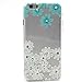 Produktbild PowerQ Transparent Colorful bunter TPU Muster Serie Hülle für Samsung Galaxy Grand Prime G530H G530 Tasche Muster-Druck Druck Detailzeichnung Handy Fall mobilen Bezüge biegsam Protect Skin Case Cover (Rhinestone-Blue White Flowers)