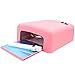 Hieha 36W UV Lamp Gel Polish Curing Nail Art Dryer Timer with 4 x 9W Bulbs (Pink)
