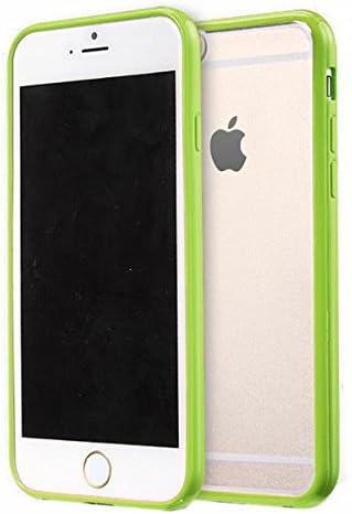 Devicefun Matte PC Back with TPU Silicone Bumper RIM Case Cover For iPhone 6 4.7 Inches + FREE Screen Protector(Lime Green)