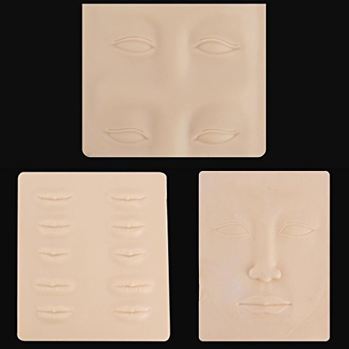 Yimart® Pro Mannequin Training Makeup 3d Face Lip Eyes Extension Practice Skin Make up Painting Tools (1Lip+1Face+1Eye)