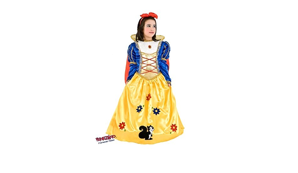 VENEZIANO Costume Vestito Abito Travestimento Carnevale Bambina Principessa  Dei Boschi Lusso 50495 Anni 11 Giallo : Amazon.it: Giochi e giocattoli