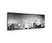 Produktbild Keilrahmenbild Panoramabild SCHWARZ / WEISS 150x50cm Hongkong Wolkenkratzer Nacht Lichter