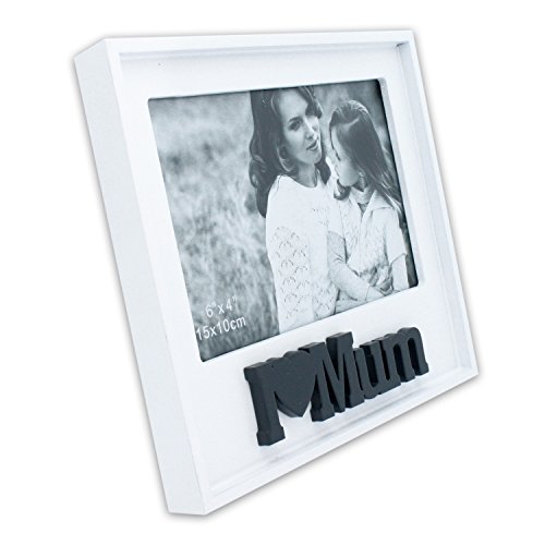 Schöner Effekt Holz Bilderrahmen I♥Mum zum hängen oder stellen für 10×15 Bildformate inkl. Aufhängeset - 2