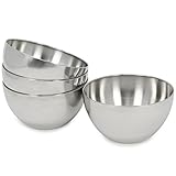 cuencos del lago Material: metal COM-FOUR® 4x cuencos de metal, que sirven para salsas, bocadillos y entrantes o postres (04 piezas - grandes)