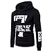Produktbild Herren Kapuzenpullover Btruely Warme Dicken Mantel Männer Mit Kapuze Patchwork Winterpullover Winter Langarm Sweatshirt Übergröße Outwear Sweatjacke Gedruckt Bluse (L, Schwarz)