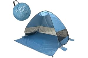 DAYMO Tente de plage 190 x 160 cm I avec protection UV 50+ I Protection contre le vent auto-déployante I Tente pop-up