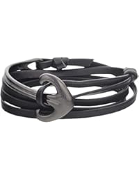 Pulsera mixta Andreas Osten cuero negro 80 cm ao-b010