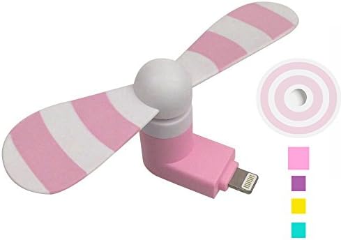 Kupx Safe iPhone Fan Lightning Mini Fan With Ic Inside For iPhone5 5s 5se 6 6s Plus IPad 4 mini Air Pro With Soft Green Silicon Leaves Rose Strips