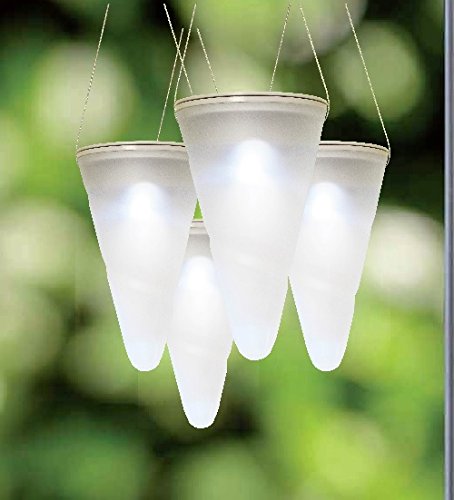 Solar Hängeleuchte Icicle im 2er Set Tolle Gartenbeleuchtung zum aufhängen - 2