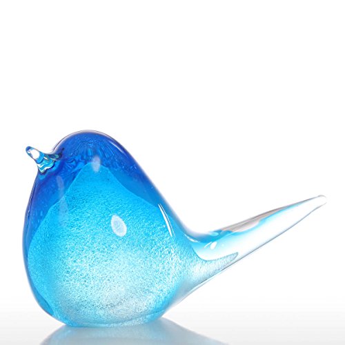 Preisvergleich Produktbild Tooarts Glasskulptur Dekofigur Tier Skulptur aus Glas Vogel Handarbeit