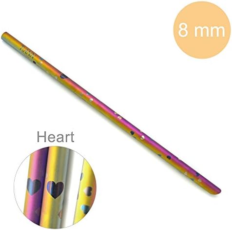 TiANN STRAW02-AU-HE+BAG03 Titanium Straw-Heart (8 mm)