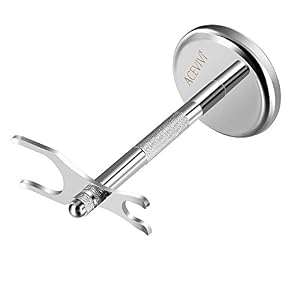 ACEVIVI Deluxe Chrome Razor and Brush Stands,Silver - Image 4