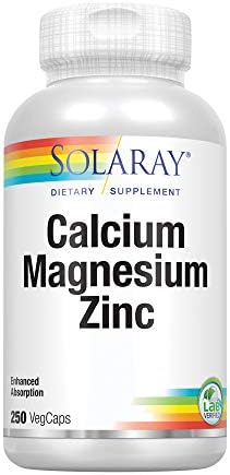 Solaray - Calcium Magnesium Zinc, 250 capsules