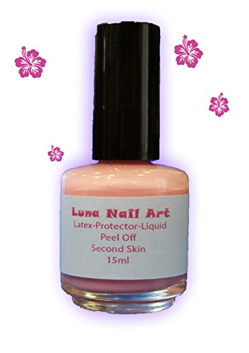 Peel off mit Pinsel Nagelhautschutz 15ml !!! Nagelldesign Clean Edge rosa Liquid Tape Flüssiglatex Clean Edge Skin Cover Latexmilch Nagelhaut Maske Halloween