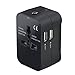 Travel Adapter, Worldwide All in One Universal Travel Adaptor Power Converters Wall AC Power Plug Adapter Power Plug Wall Charger with Dual USB Charging Ports for USA EU UK AUS Cell phone laptop RS.2285.00