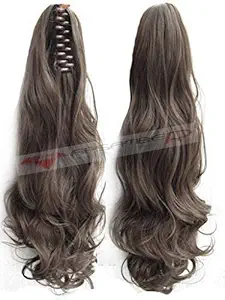 APSAMBR- 1P Clutcher based Premium Quality Synthetic Extension/Ponytail Extension (Brown Color) Hair Extension 22inch