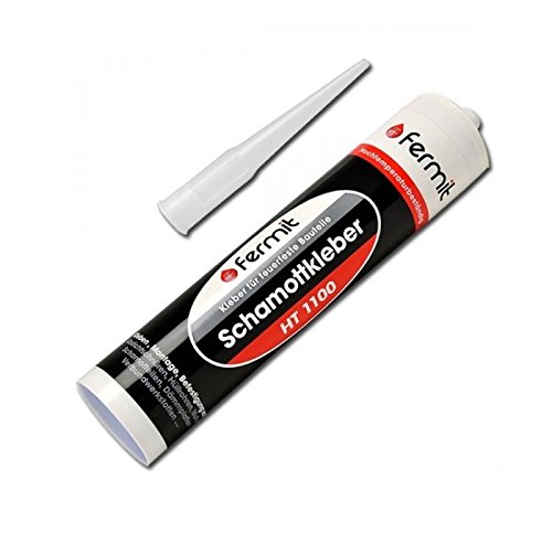 Stabilo-Sanitaer Schamottkleber HT1100 310ml, Kleber temperaturbeständig über +1100°C, Dichtungskleber feuerfest für Schamottsteine in Öfen oder Heizungsanlagen