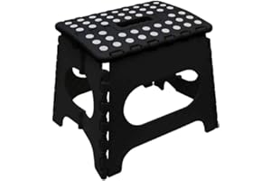 STAREX Folding Step Stool Multi Purpose Large,Medium Heavy Duty Foldable Home Kitchen Black