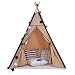 Produktbild Kinder Teepee Tipi Set für Kinder Spielzeug drinnen draußen Spielzelt Zelt - Indianerzelt, Wigwam, Spielzelt, Kinderzelt, Spielhaus Baby Indoor Klettern 452213cm
