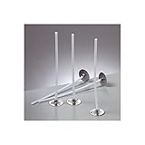 3 x 10 x 80 mm. Efco Flachdocht gewachst mit Halter, Baumwolle, Weiß, 3 x 10 x 80 mm, 10 Stück