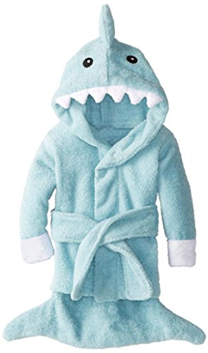 Baby Children Cotton Cartoon Animal Cute Lovely Bath Robe Blue Sharp 1-12 Months