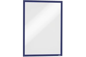 Durable Duraframe Cadre d'Affichage Magnétique A3 Bleu Foncé Lot de 5