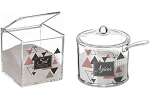 D,casa Salero y azucarero de Cocina Original metacrilato de diseño, recipientes acrilico Almacenamiento… - Moderno