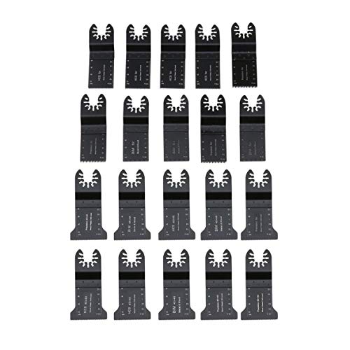 Preisvergleich Produktbild 20pcs Multimaster Sägeblatt Oscillating Rotary Multitool Holz Schneiden Schleifen Schleifen Set für Abbrucharbeiten Sanitär