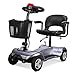 Produktbild DOS Faltbarer Elektro-Roller, Behinderte Ältere Allrad-Elektrofahrzeug Elektroroller Mit USB-Ladeanschluss 24V 20 Ah Lithiumbatterie 300 25 KM Reichweite, Silber