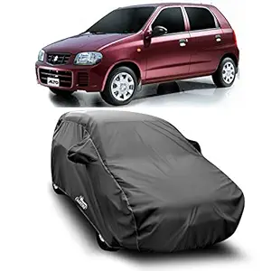 VIRMANG - Water Resistant - dust Proof - car Body Cover for Compatible with Maruti Suzuki Old Alto car Cover - Water UV Proof - car Body Cover (Grey with Mirror)