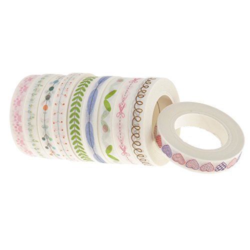 Gazechimp 10 Piezas Cinta Adhesiva Pegatina DIY Decoraci  n de Tarjetas   lbumes de Fotos Scrapbooking