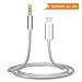 Produktbild HUIRID 3,5 mm AUX-Kabel kompatibel mit Phone X Auto AUX-Kabel zu 3,5 mm AUX-Adapterkabel kompatibel für Phone XS/XRX/8/8 Plus/7/7 Plus Pod Pad,Kopfhörer, Stereo,Lautsprecher Silber