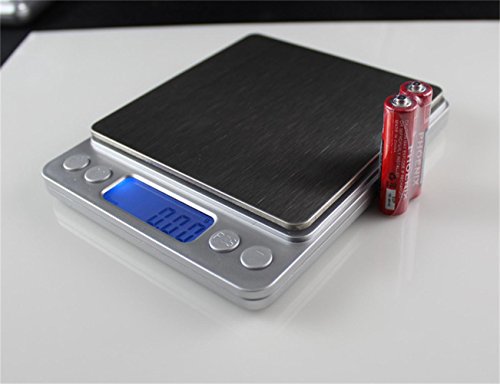 KKAAEE Elektrische Küchengeräte Digitale Küchenwaage,Hohe Präzision auf bis zu 0,1g (3kg Maximalgewicht), Digitalwaage Waage, Mini Waage, Küchenwaage, Briefwaage,, Tara-Funktion, Messen von Zutaten,Gold,Briefmarken - 7