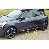 EBAL AUTO ACCESSORY Chrome Side Door Lath 4 Doors P. Steel 2012-2018 Compatible with Renault Clio 4 HB