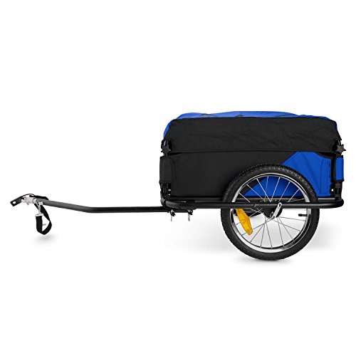 DURAMAXX Mountee Fahrradanhänger Lastenanhänger (Transportbox mit 130 Liter Volumen, belastbar bis 60 kg, Kugel-Kupplung für Fahrräder mit 26“ – 28“) rot oder blau - 4