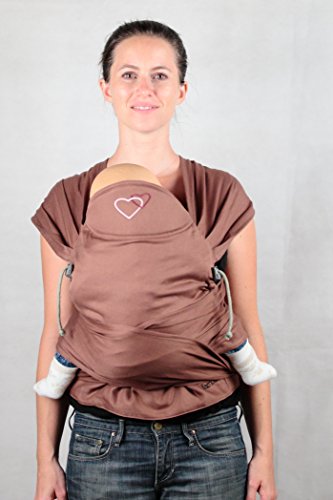 Ling Ling d'Amour Mei Tai | Fular Portabebés Ergonómico, Tejido Adaptable hasta 15 kg, 100% Algodón, Color Chocolate