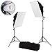 Produktbild 2-er-Set Fotostudio Beleuchtung Leuchte Lampe Lichtstativ Softbox 50 x 70 cm inkl. Leuchtmittel 55 W und Tragetasche
