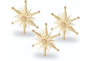 SIKORA WEIHNACHTSWELT Sikora BS127 Kerzenaufstecker Stern 3er Set für Schwibbögen