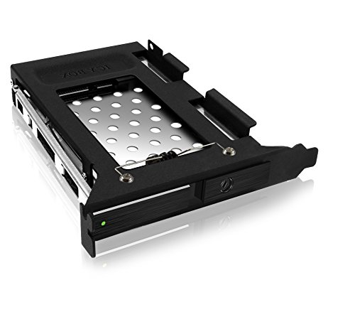Icy Box IB-2207StS Wechselrahmen für 2,5" (6,35 cm) SATA HDD/SSD passend für einen PCI-Erweiterungsschacht mit SATA III und EasySwap schwarz