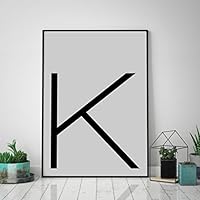 Poster: K ♥ typolove - Buchstabensalat ♥ Monogramm Buchstabe K