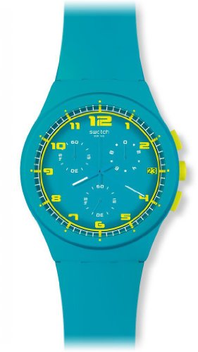 Swatch Unisex-Armbanduhr Chrono Plastic ACID DROP Chronograph Silikon SUSL400 Swatch Unisex-Armbanduhr Chrono Plastic ACID DROP Chronograph Silikon SUSL400